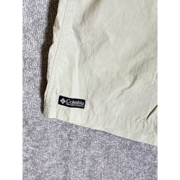 Columbia Sportswear Nylon Pull On Buckle Swim Trunks Mens Size XXL Khaki Pockets - Picture 5 of 11